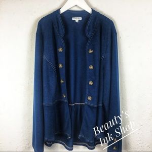 Blue & Brown Long Sleeve Jacket